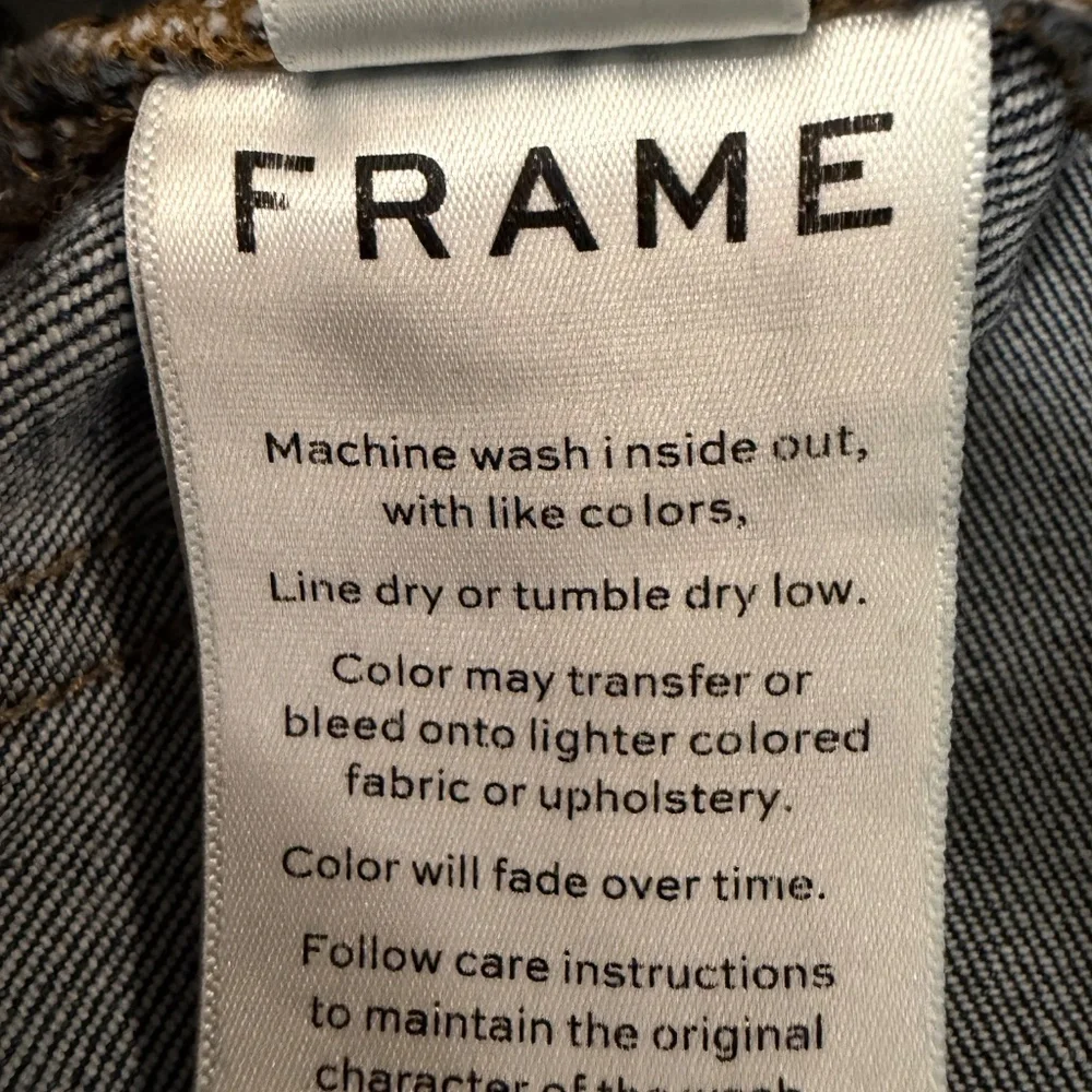 Frame Le Nouveau Straight Leg Raw Hem Jeans Women’s Sz 28 Medium Wash - Picture 6 of 11